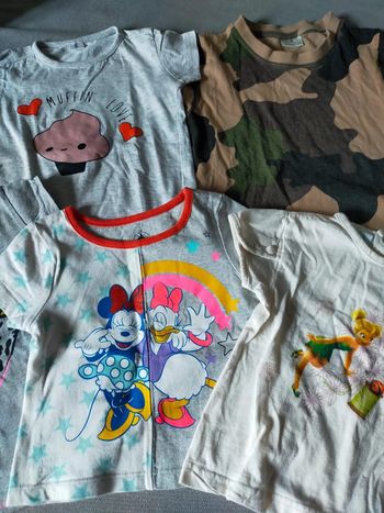 Lot 5 t-shirts fille été – 24 mois
