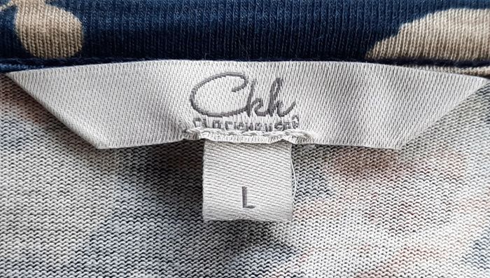 Robe bleu à fleurs C&A, L - photo numéro 3