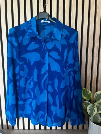 Chemise bleu roi / turquoise