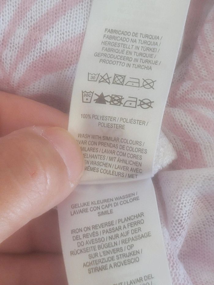 Thsirt col rond manches courtes feuilles XS 34 Primark - photo numéro 8