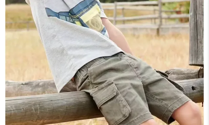 Short battle cargo facile à enfiler kaki porté une fois - photo numéro 11