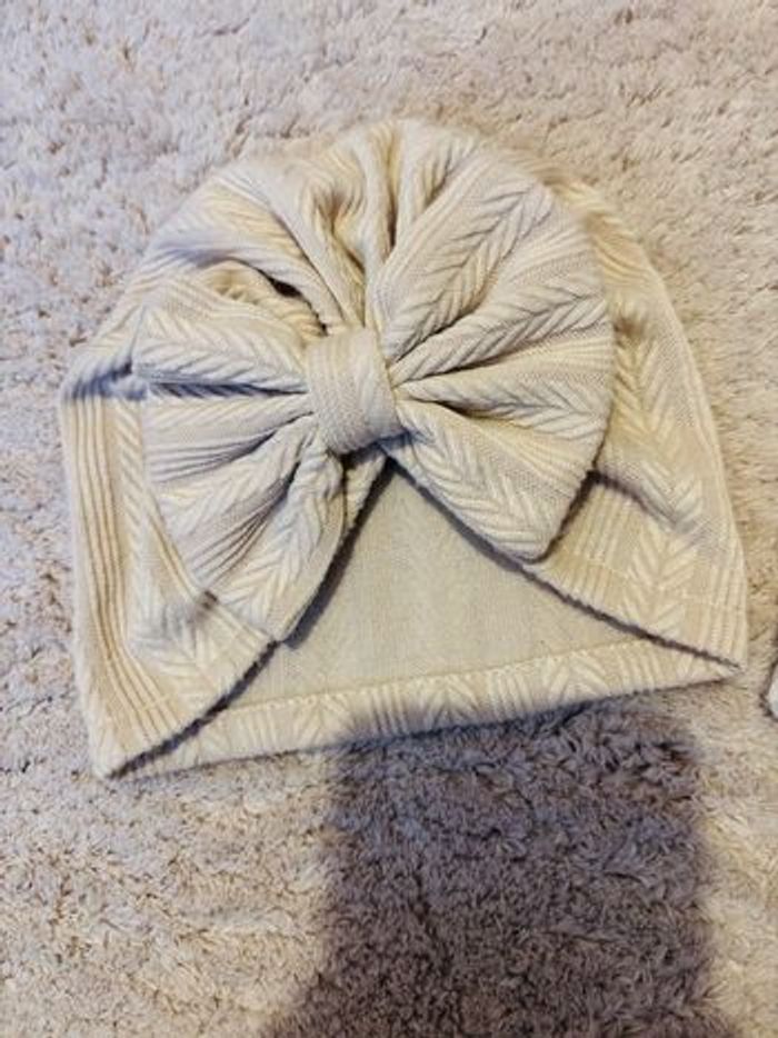Lot de 2 turbans / chapeau avec nœud papillon - photo numéro 3