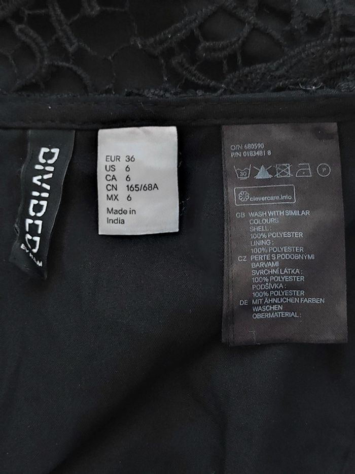 Mini jupe droite dentelle noir / H&M Divided - 36/S - photo numéro 8