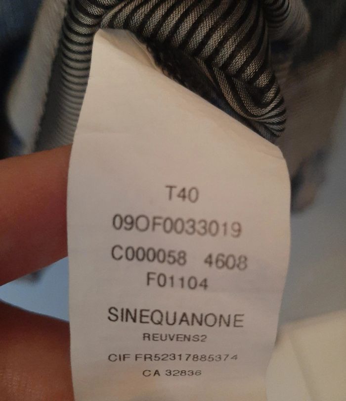 chemise Sinéquanone gris taille 40 - photo numéro 7