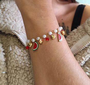 Bracelet pastèque coeur  ✅
