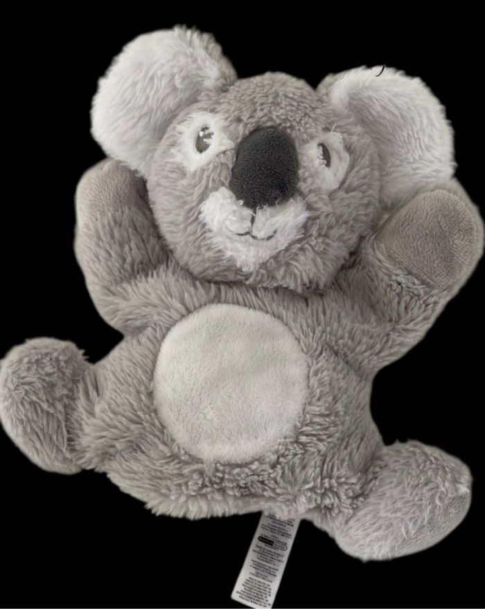 ❤️ B5520 Doudou Plat MARIONNETTE TEX BABY Koala Blanc Gris