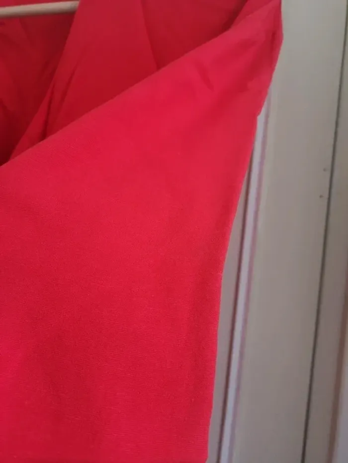 Blouse légère rouge devant noué - Femme XL - photo numéro 4