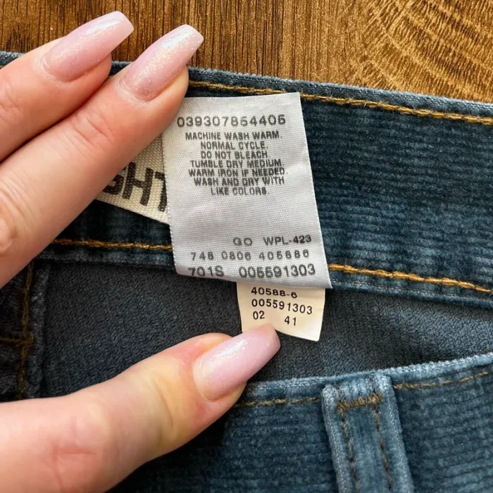 Jean/pantalon "velours" bleu Levi's 559, homme, taille : W 38 L 30 (48 taille française) - photo numéro 7