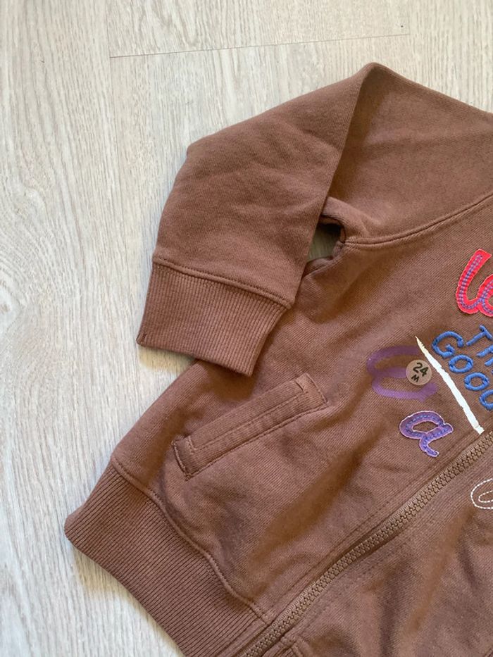 Gilet Sweat zippé grain de blé taille 24 mois 2 ans Neuf - photo numéro 3