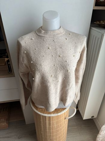 Pull beige à perle tout doux H&M taille S