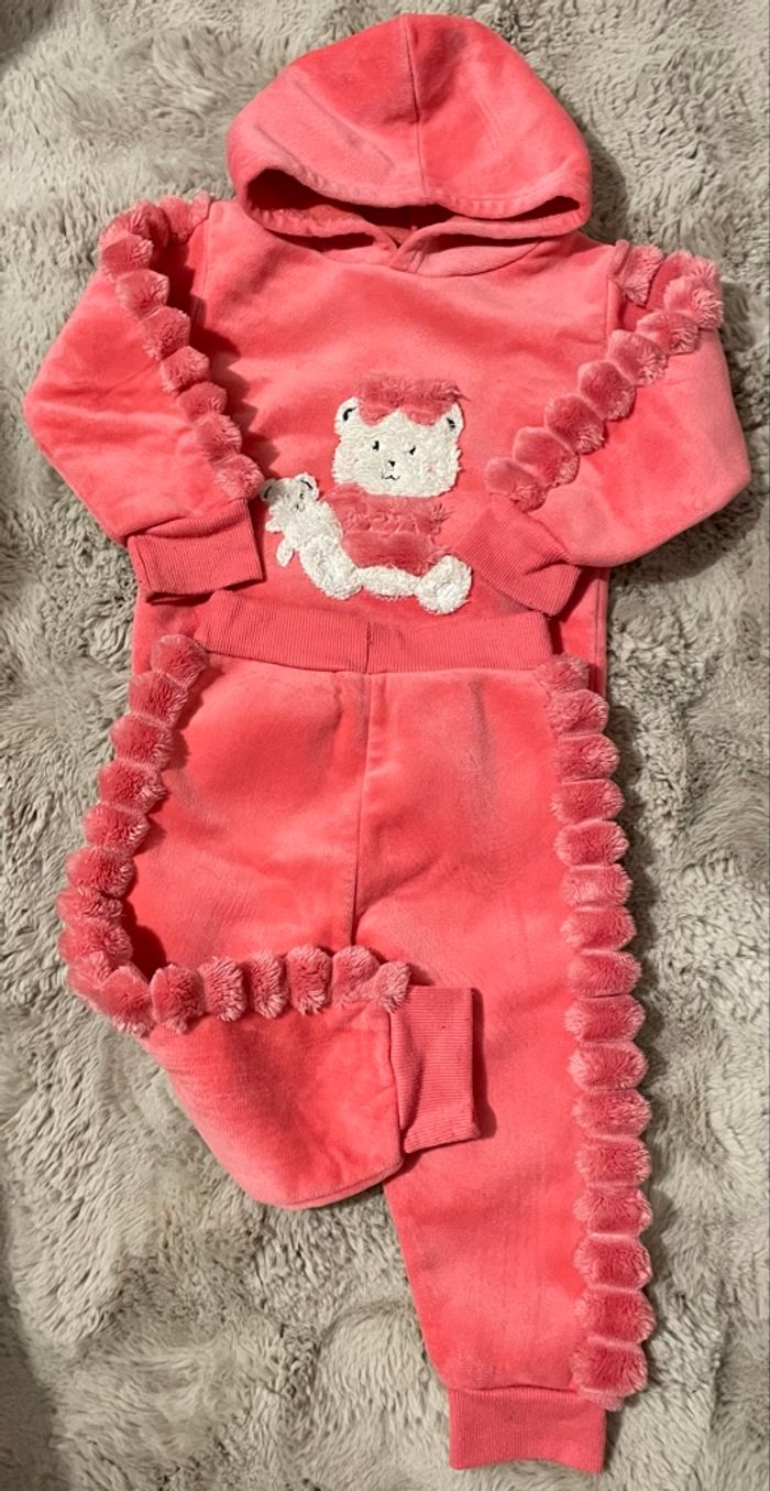 Ensembles Pyjama Rose Bébé fille 12 mois - photo numéro 4