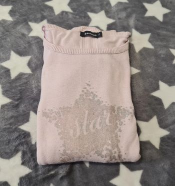 DON - Pull coloré rose très clair fille taille 10 ans In Extenso