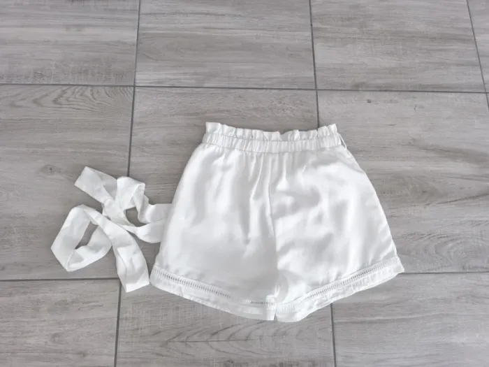 short blanc écru taille haute neuf - photo numéro 2
