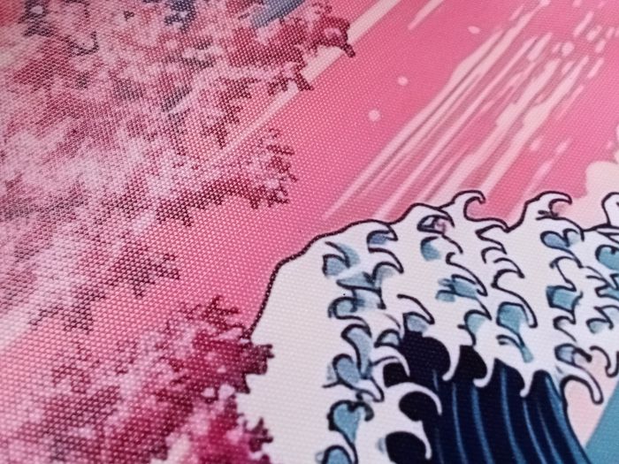 AFFICHE POSTER TOILE A3 JAPON VAGUE CERISIER EN FLEURS SAKURA - photo numéro 2