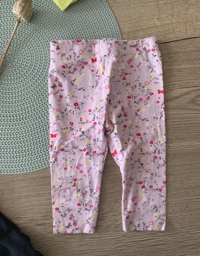 Lot de 5 leggings multimarques fille 12mois - photo numéro 5