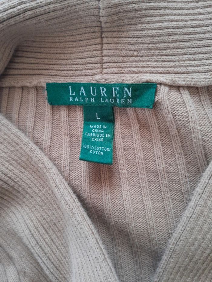 Joli petit pull coton avec bouton RL Lauren Ralph Lauren  taille L - photo numéro 4