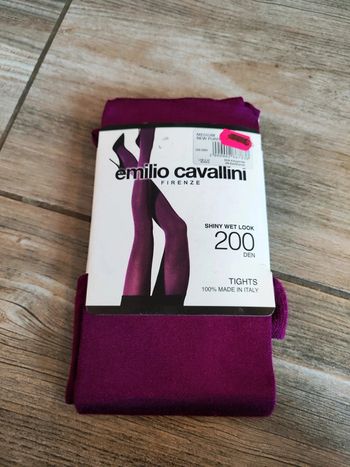 Collant violet 95% polyamide 5% elasthanne Emilio Cavallini Taille M