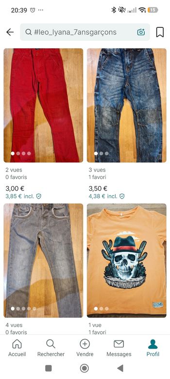 Lot vêtements garçon 6/7 ans