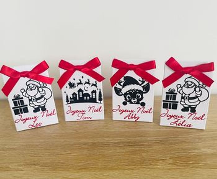 Boîte/pochon de chocolats de Noël pour vos invités | boîte cadeau - photo numéro 2
