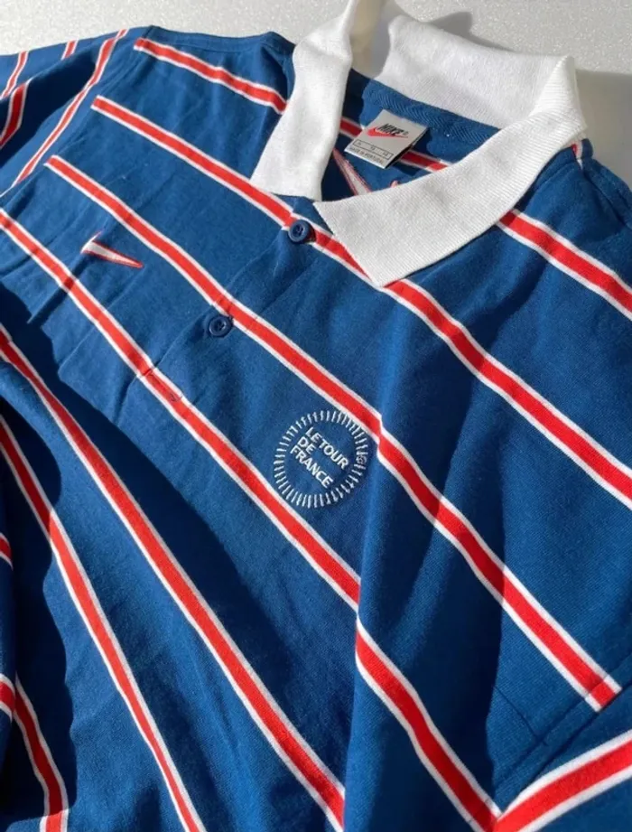 Polo Nike Tour de France Vintage de collection cyclisme made in Portugal 🇵🇹 - photo numéro 2