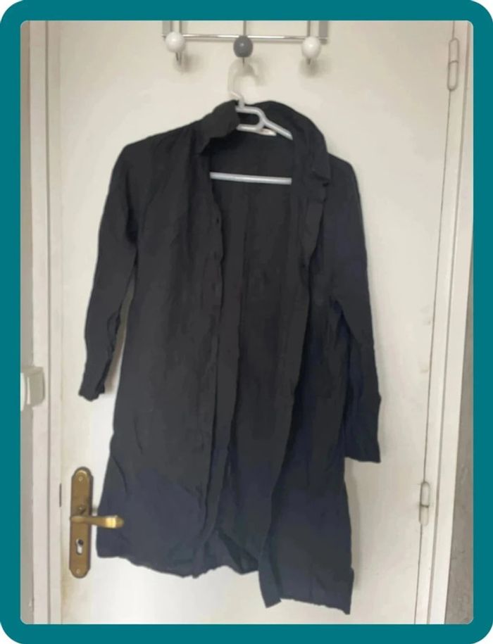 Chemise longue noir