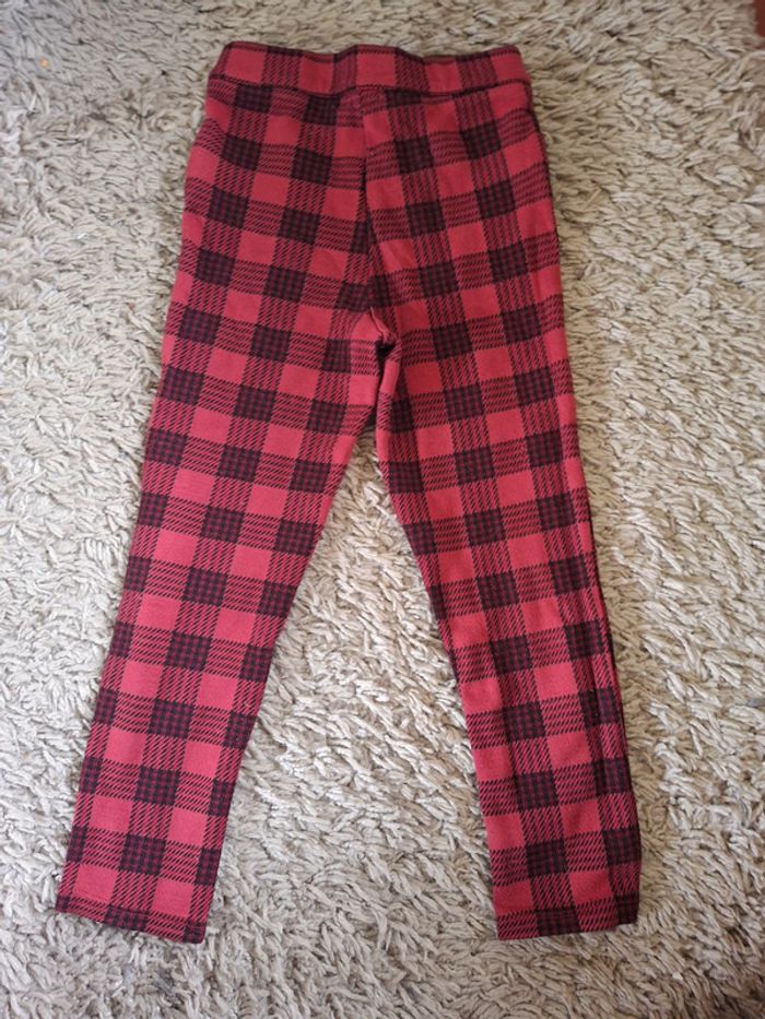 Legging rouge et noir kiabi 6 ans style rock fille - photo numéro 2