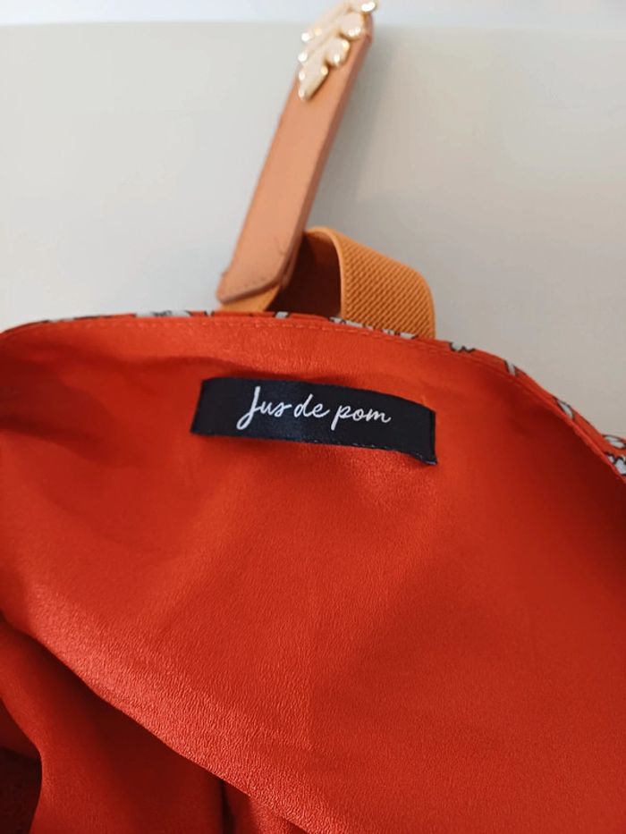 Robe Fleurie smockée couleur rouille/brique Jus de Pom taille S 36 - photo numéro 8