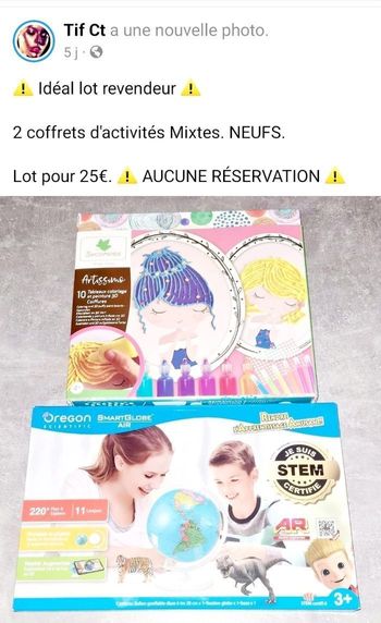Lot 2 coffrets d'activités mixte