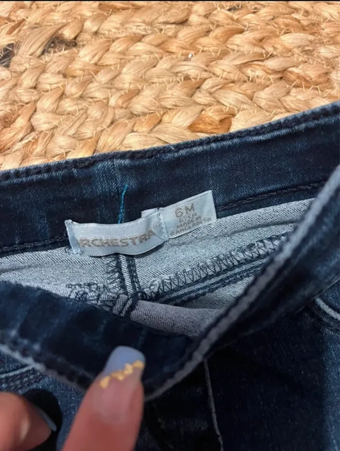 Pantalon jean 6 mois bébé fille Orchestra - photo numéro 2