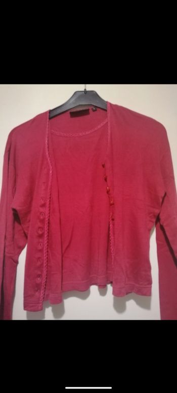 Beau gilet vintage Folia rouge  2 en 1 . Taille L