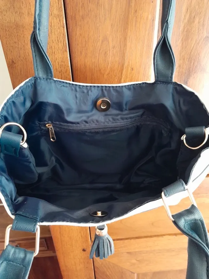 Sac blanc et bleu - photo numéro 2