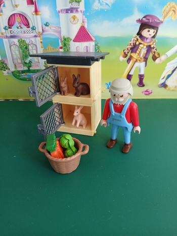 Playmobil fermier et son clapier à lapins
