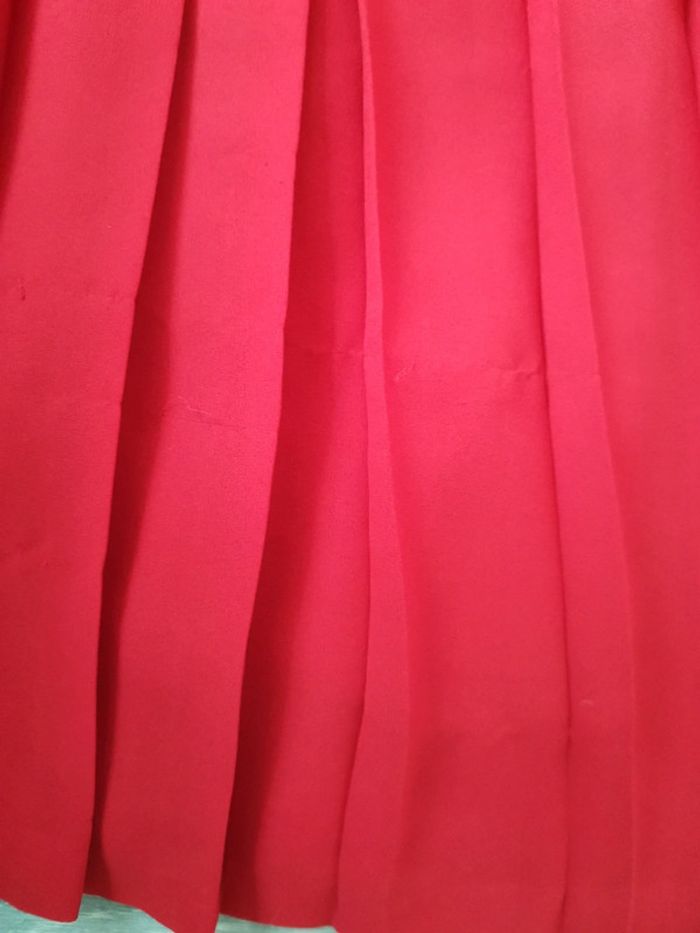 Robe plissée vintage rouge femme - photo numéro 2