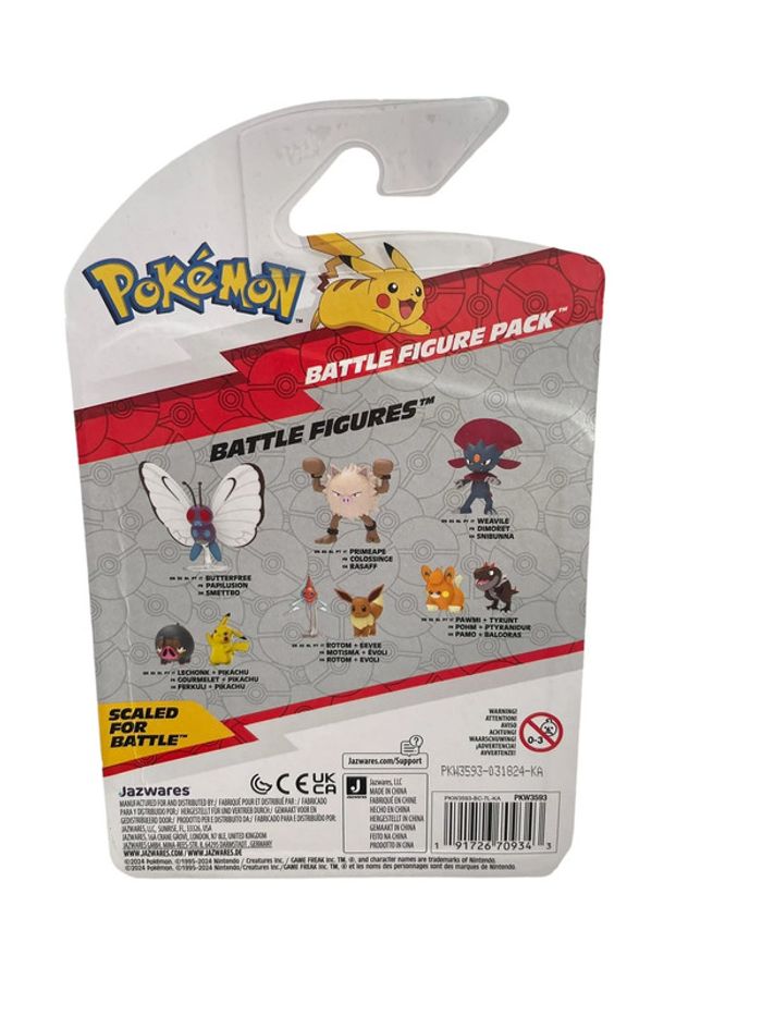 Figurines x 2 Pokémon Battle Figure Pack Pikachu + Arcko Jazwares neuf - photo numéro 2