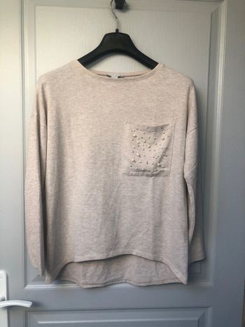 Pull beige détail poche amisu taille Xs