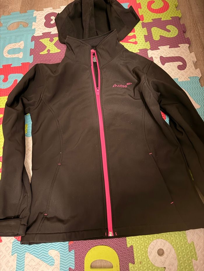 Veste softshell femme Lhotse – noire/rose – taille M - photo numéro 2