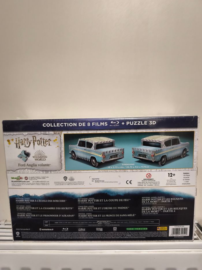 Coffret Harry Potter - 8 Films Blu-ray + Puzzle 3D Ford Anglia - photo numéro 2