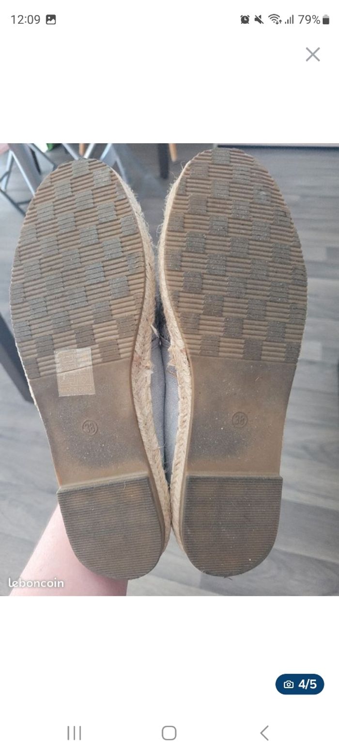 Paires d'espadrilles à sequins grise Kiabi-Pointure 38 - photo numéro 4