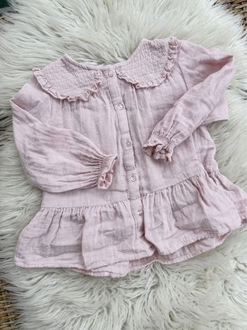 Fille 👧🏻 Blouse ml broderie rose zara 18/24 m