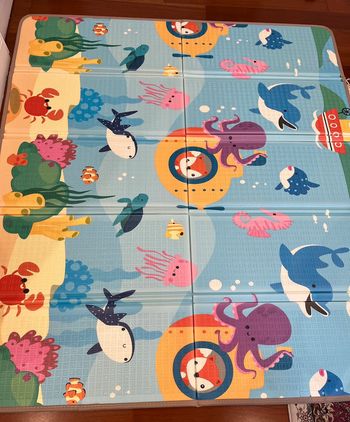 Tapis de jeu, en mousse pour bébé, pliable et réversible Taille 180x200x1,5cm