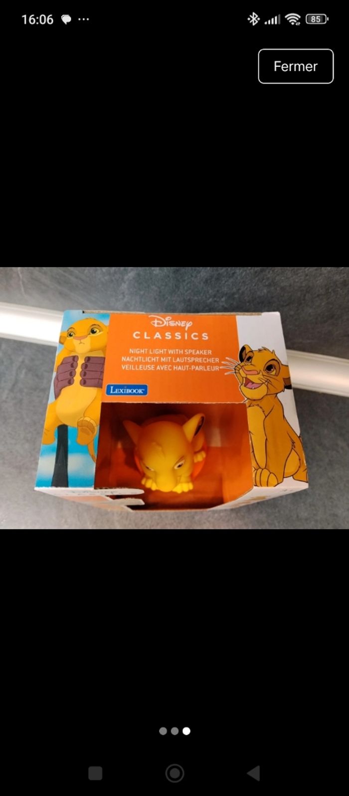 Veilleuse Roi Lion Simba disney avec haut-parleur - photo numéro 3