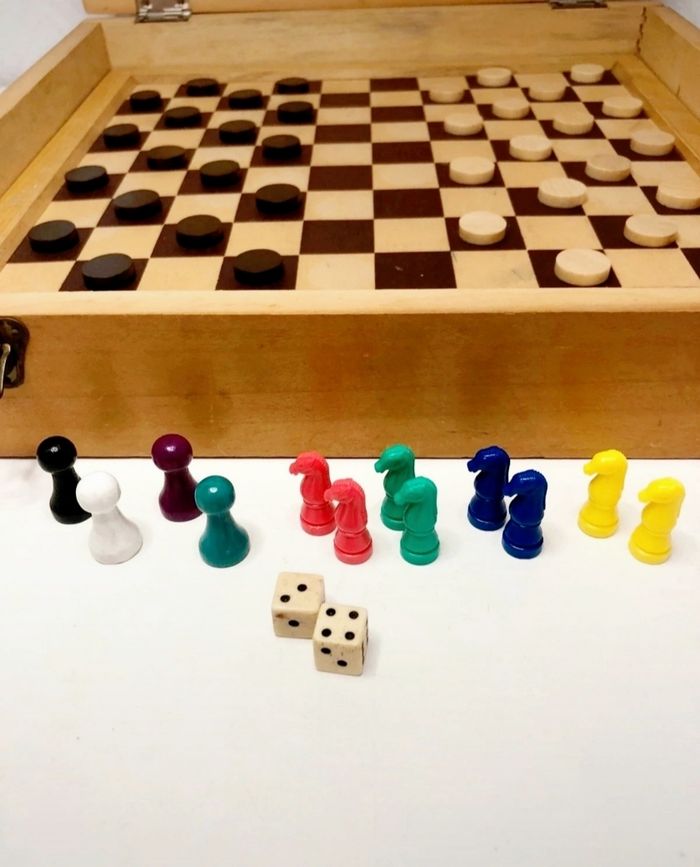 Malle de jeux multijeux en bois - photo numéro 9