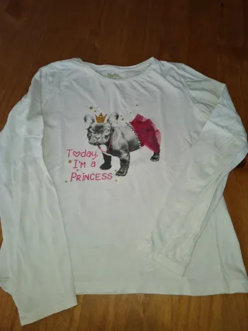 T-shirt manches longues chien 10 ans en coton bio