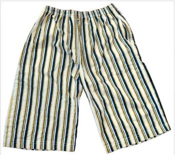 🤩 Superbe bermuda 10/ 12 ans en Super état 3 suisses pur coton marine blanc et jaune
