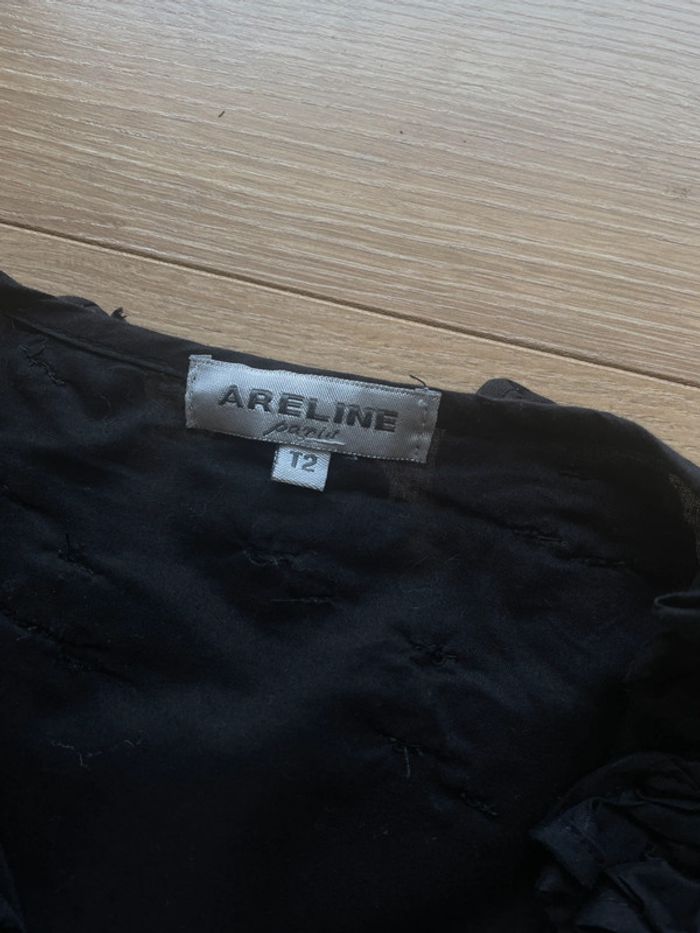 Blouse cache cœur fleurs noir - photo numéro 3