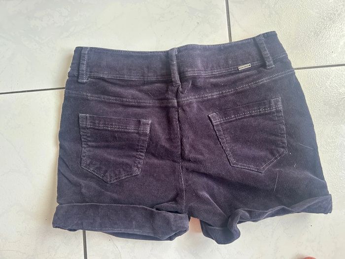 Short velours bleu marine - photo numéro 2