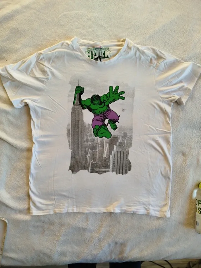 T-shirt Hulk Marvel blanc taille XL - photo numéro 3