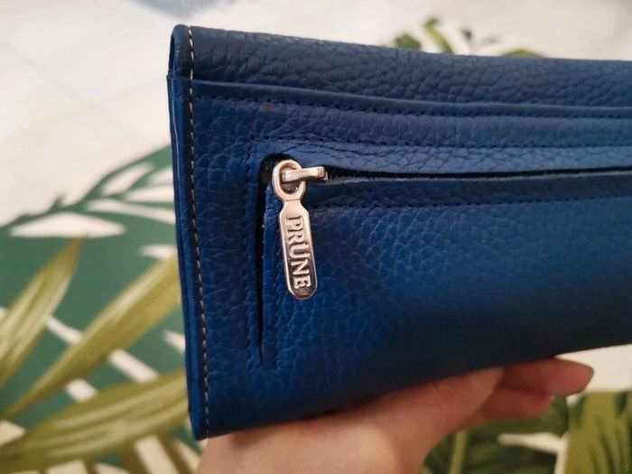 Sublime Portefeuille en Cuir Grainé Saphir | Prüne - photo numéro 4
