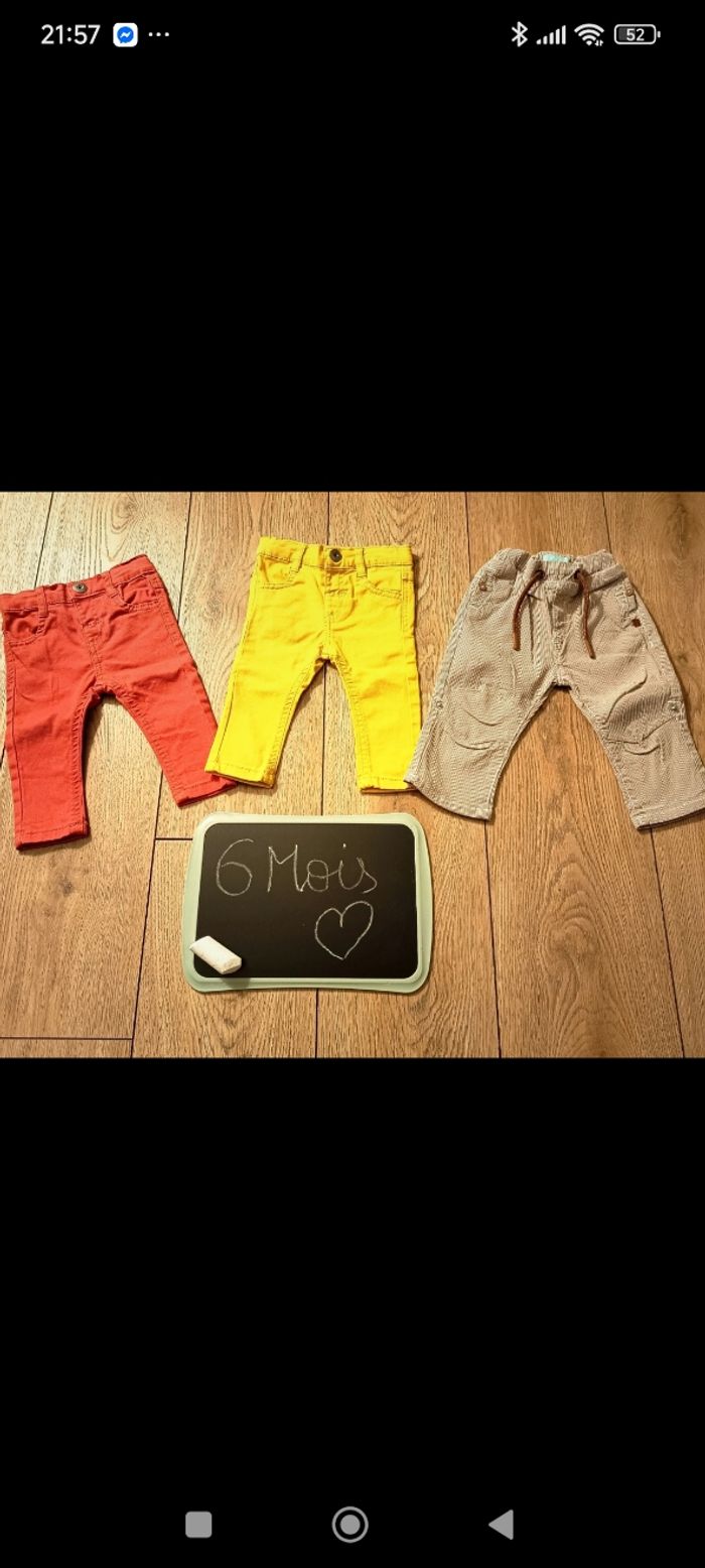 Lot de pantalons 6 mois