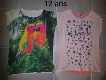 Lot t shirts 12 ans